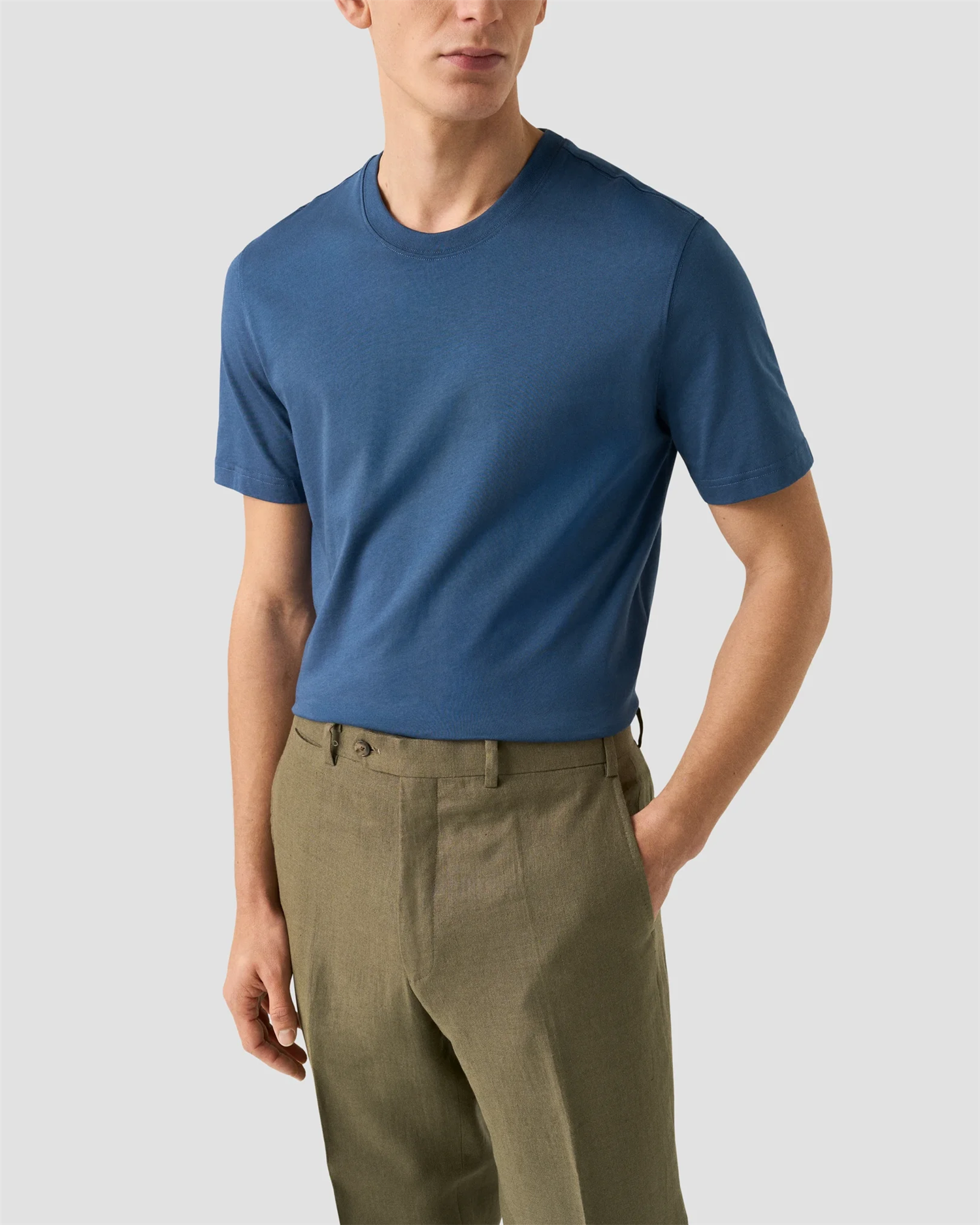 Single Jersey Supima Cotton T-shirt Mid Blue