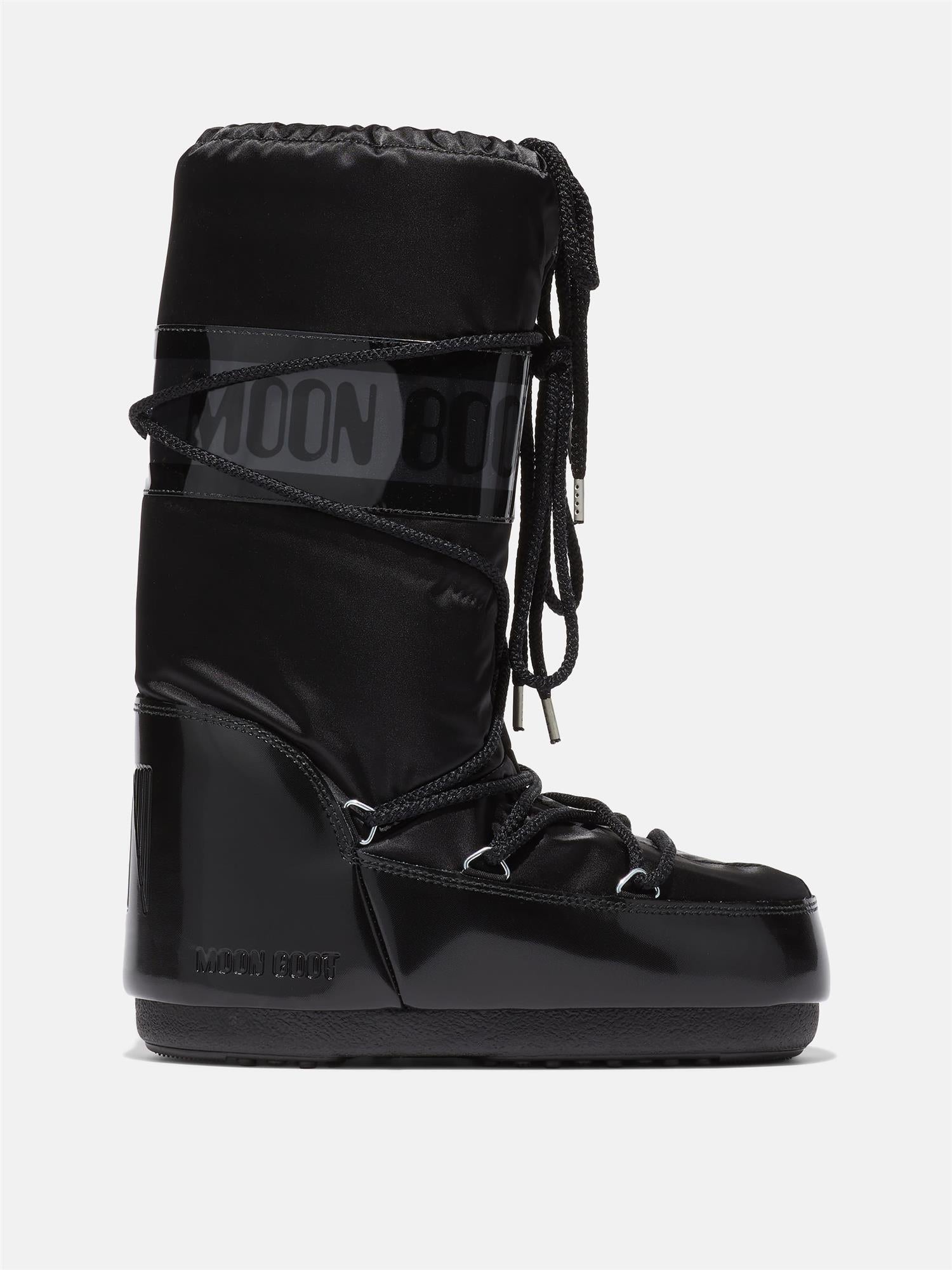 ICON GLANCE BOOTS BLACK SATIN