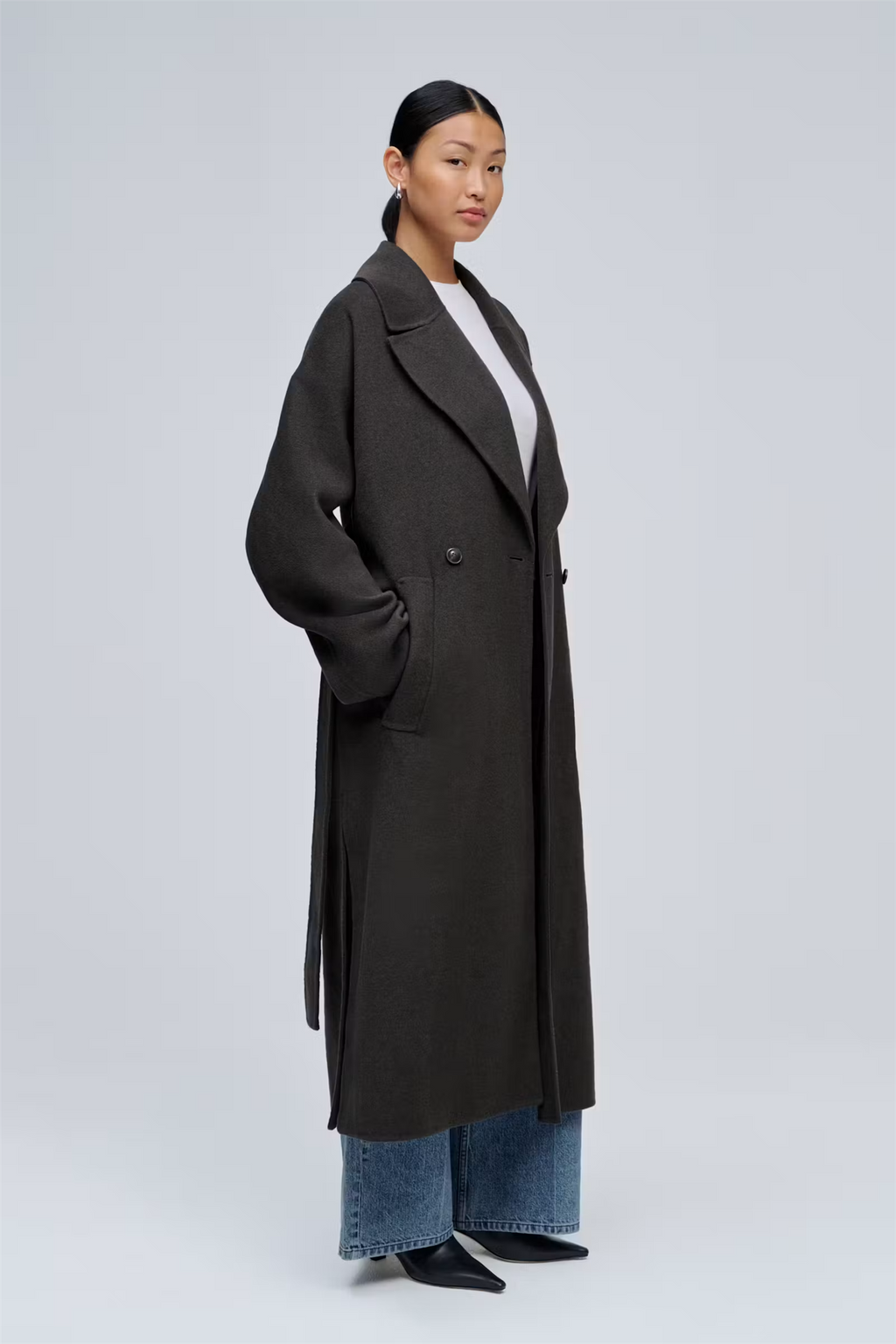 Cybele Wool Coat Seal Grey