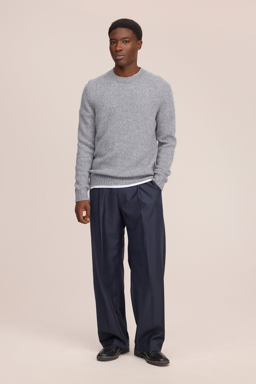 Lee 6598 Merino Wool Blend Sweater Grey