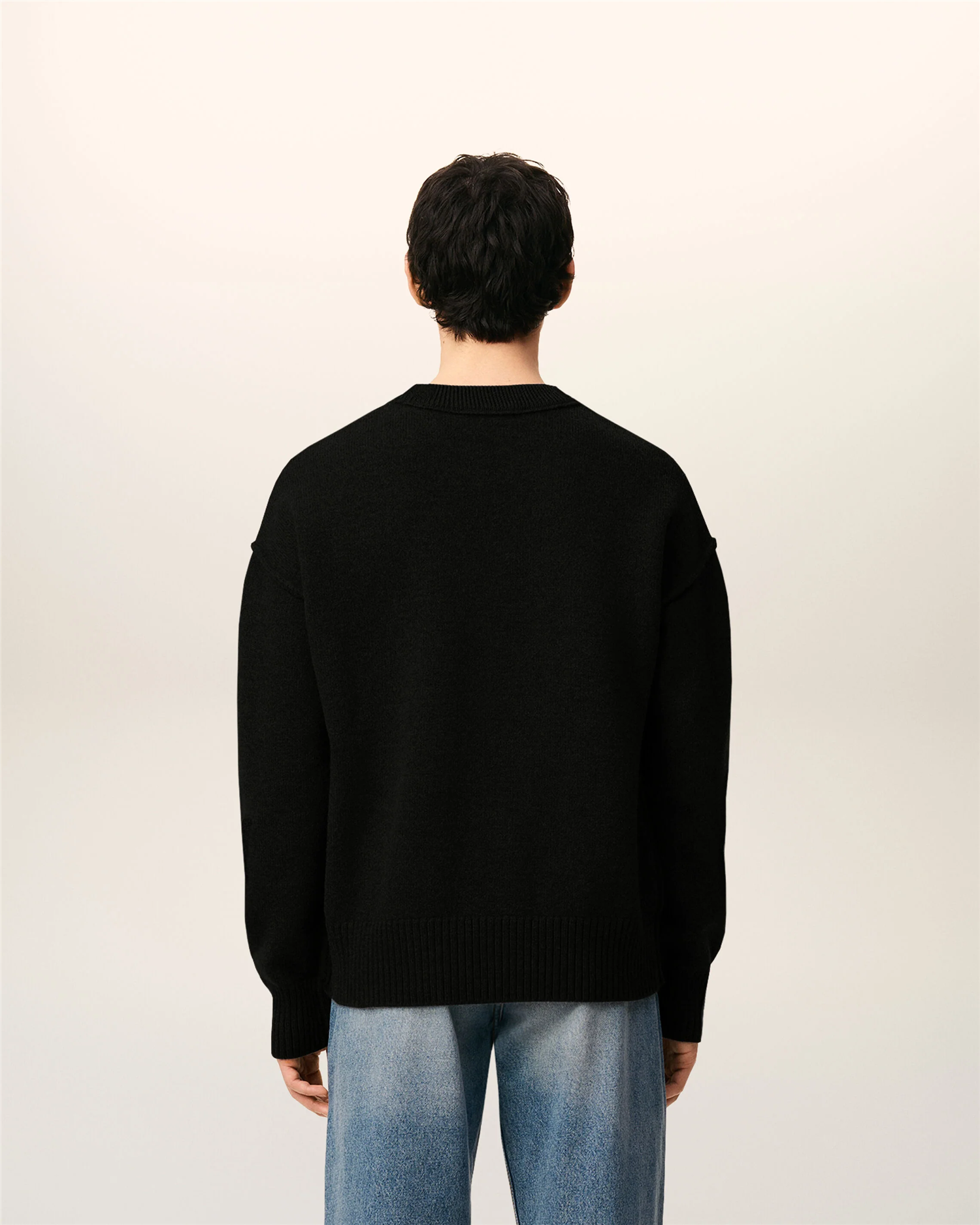 WOOL AMI DE COEUR SWEATER BLACK/RED