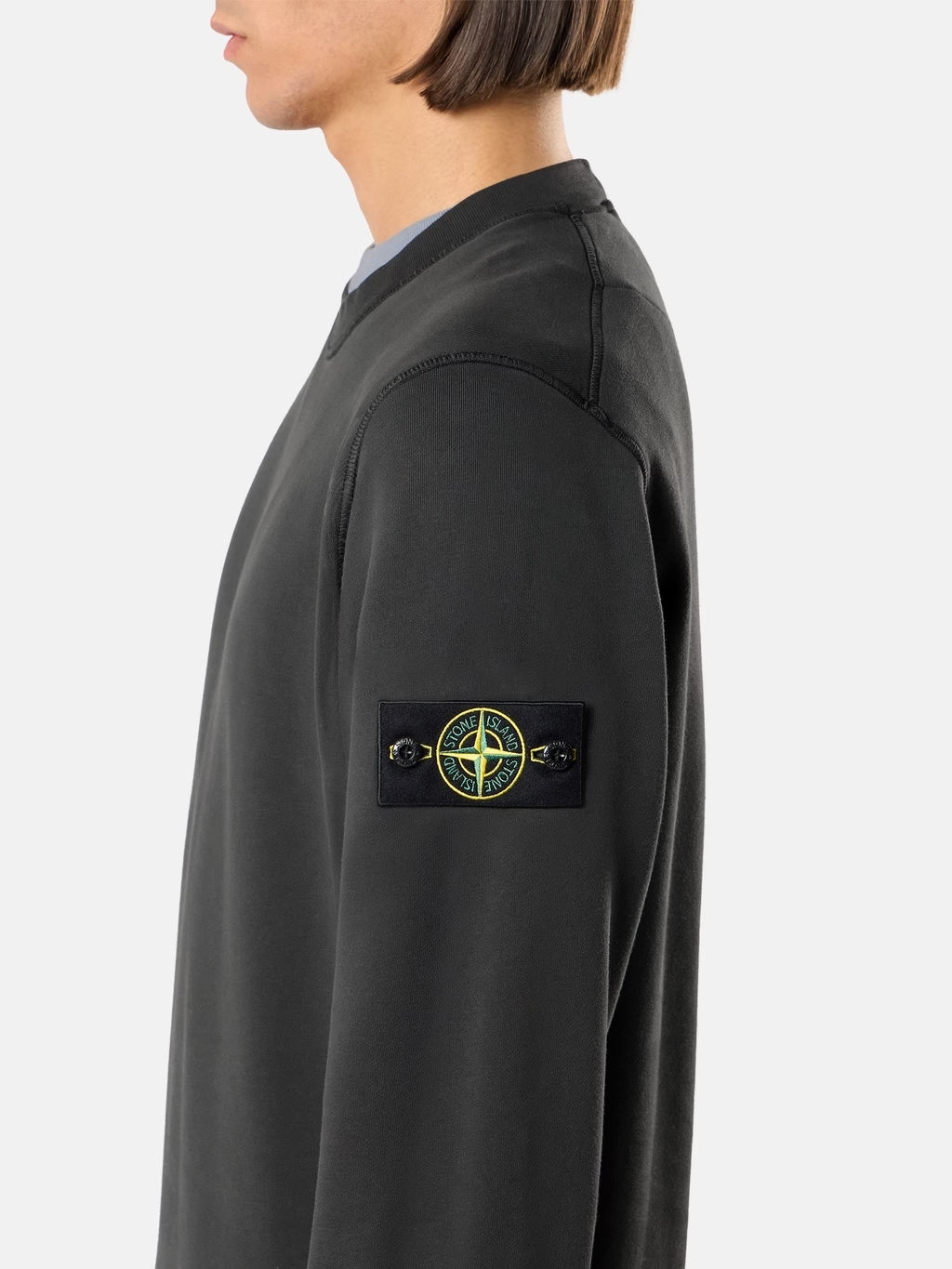 ORGANIC COTTON SWEATSHIRT LEAD GREY