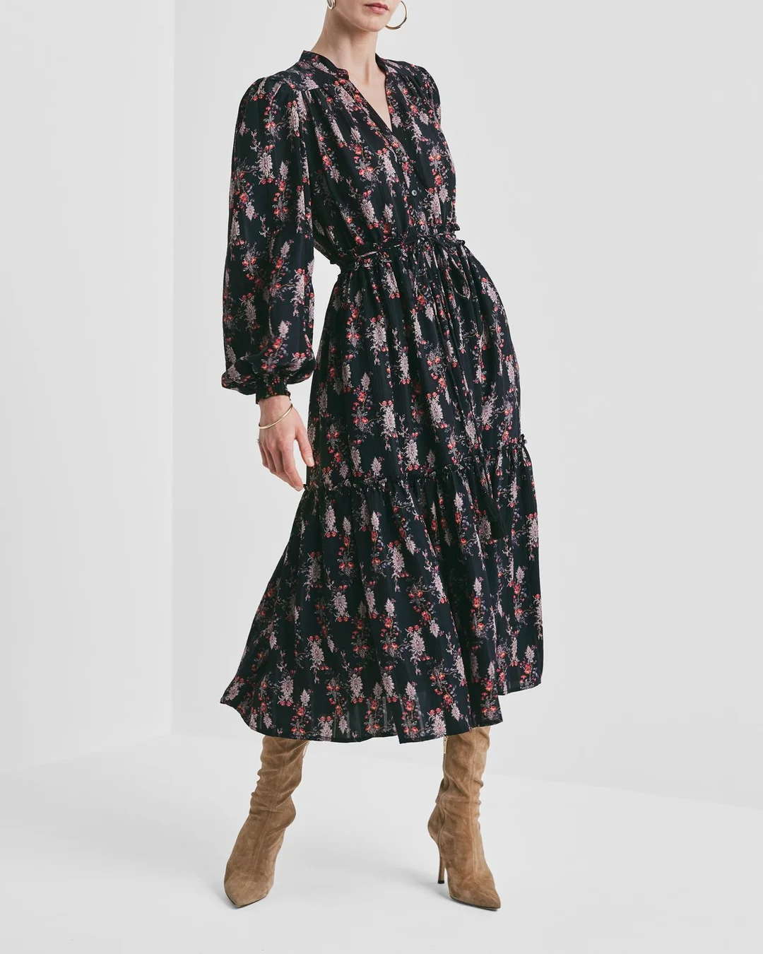 Bohemian Belt Dress Midnight Paisley