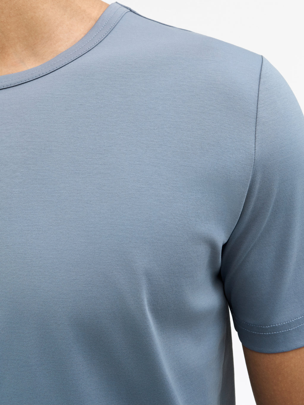 Olaf Mercerized Cotton T-shirt Light Blue