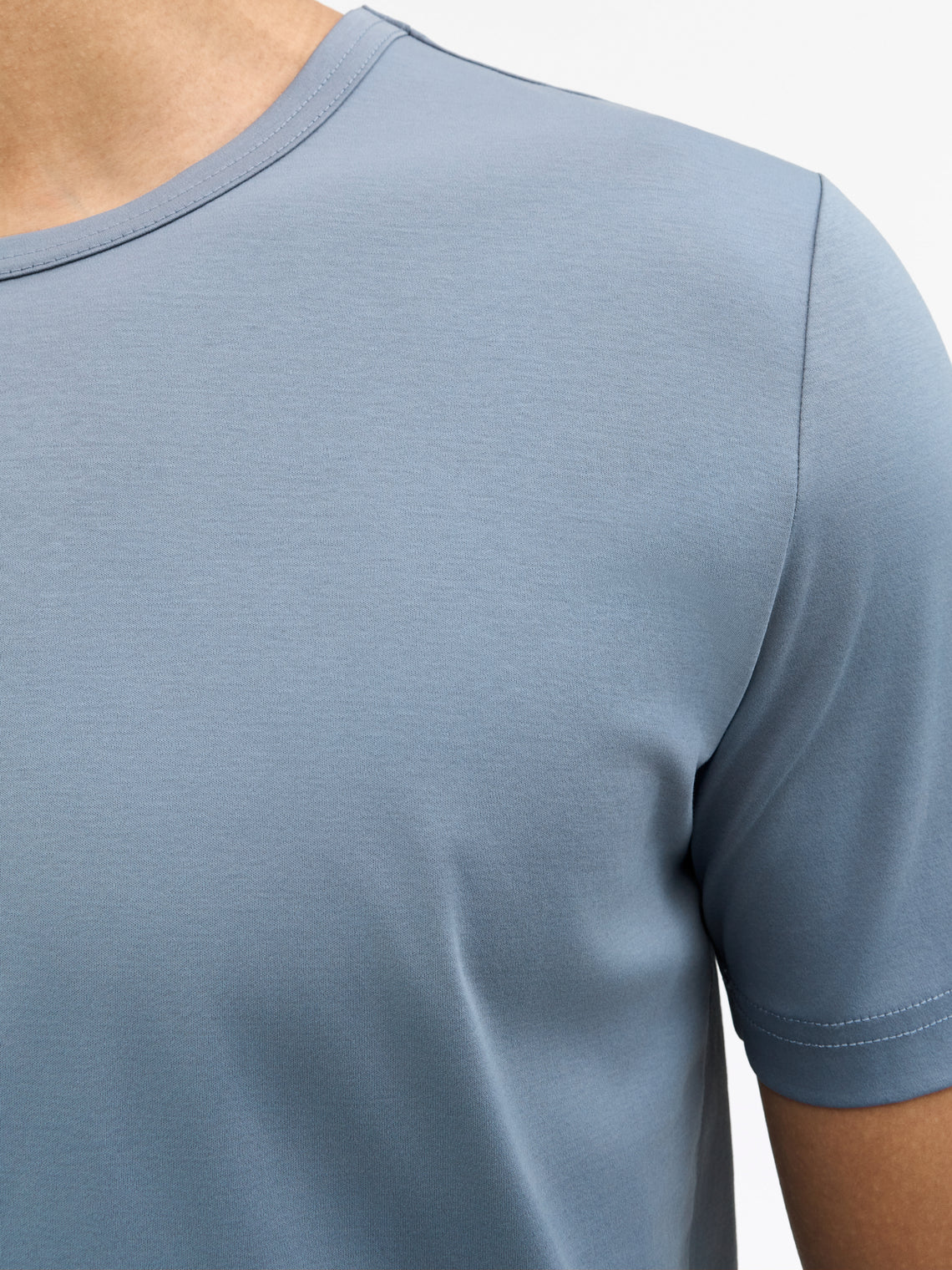Olaf Mercerized Cotton T-shirt Light Blue