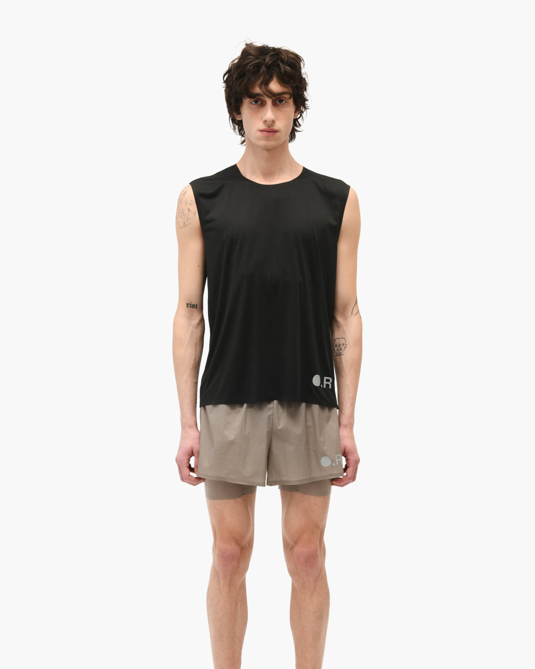 Layered Shorts Camel