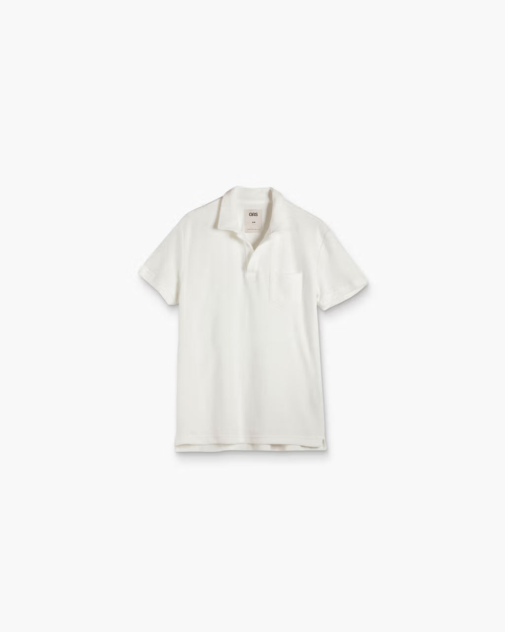 Cotton Terry Polo Shirt White