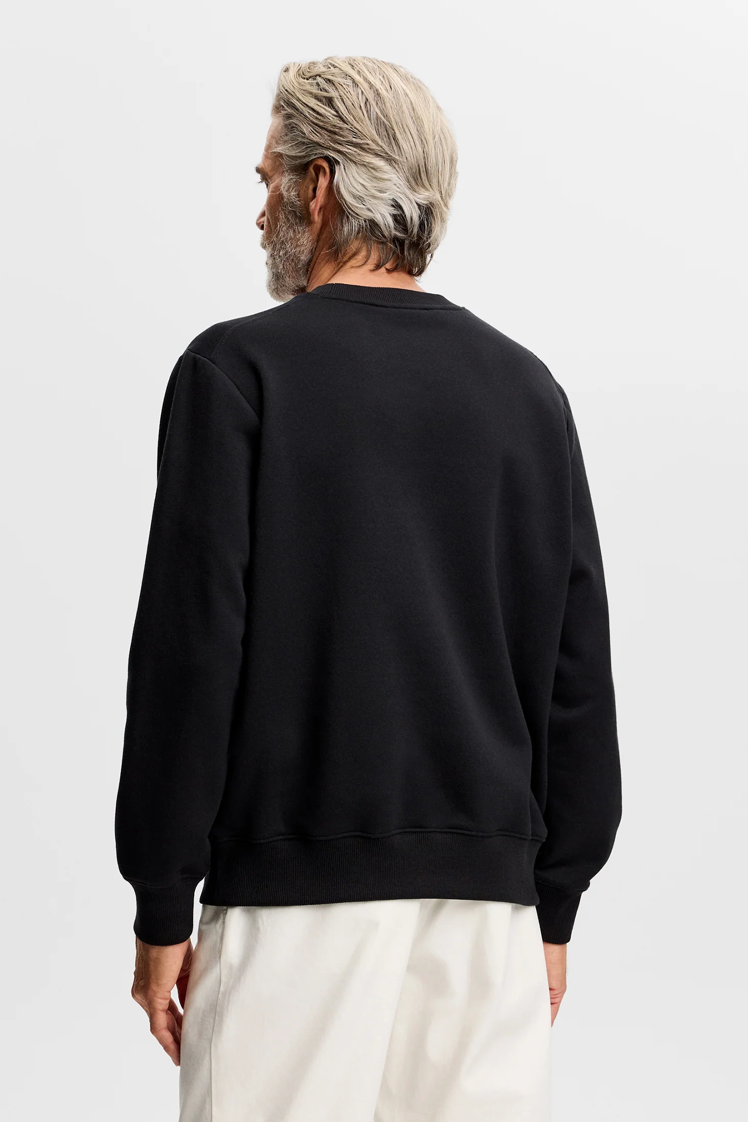 Alpha Supima Cotton Blend Sweatshirt Black