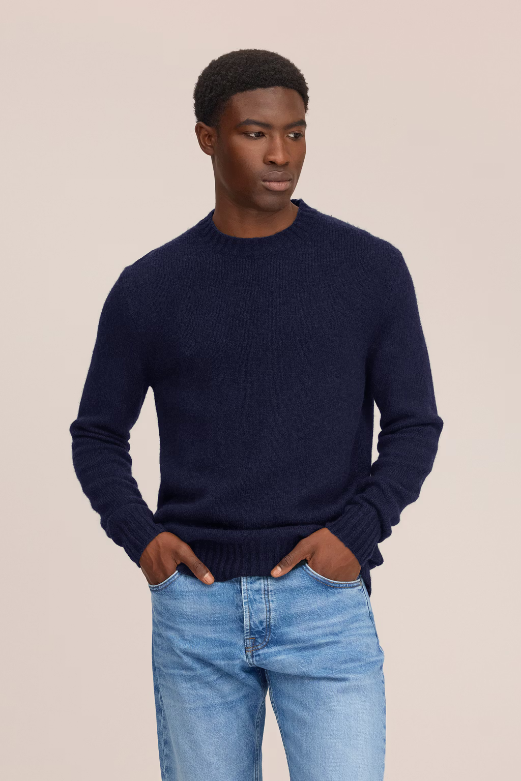 Lee 6598 Merino Wool Blend Sweater Navy Blue