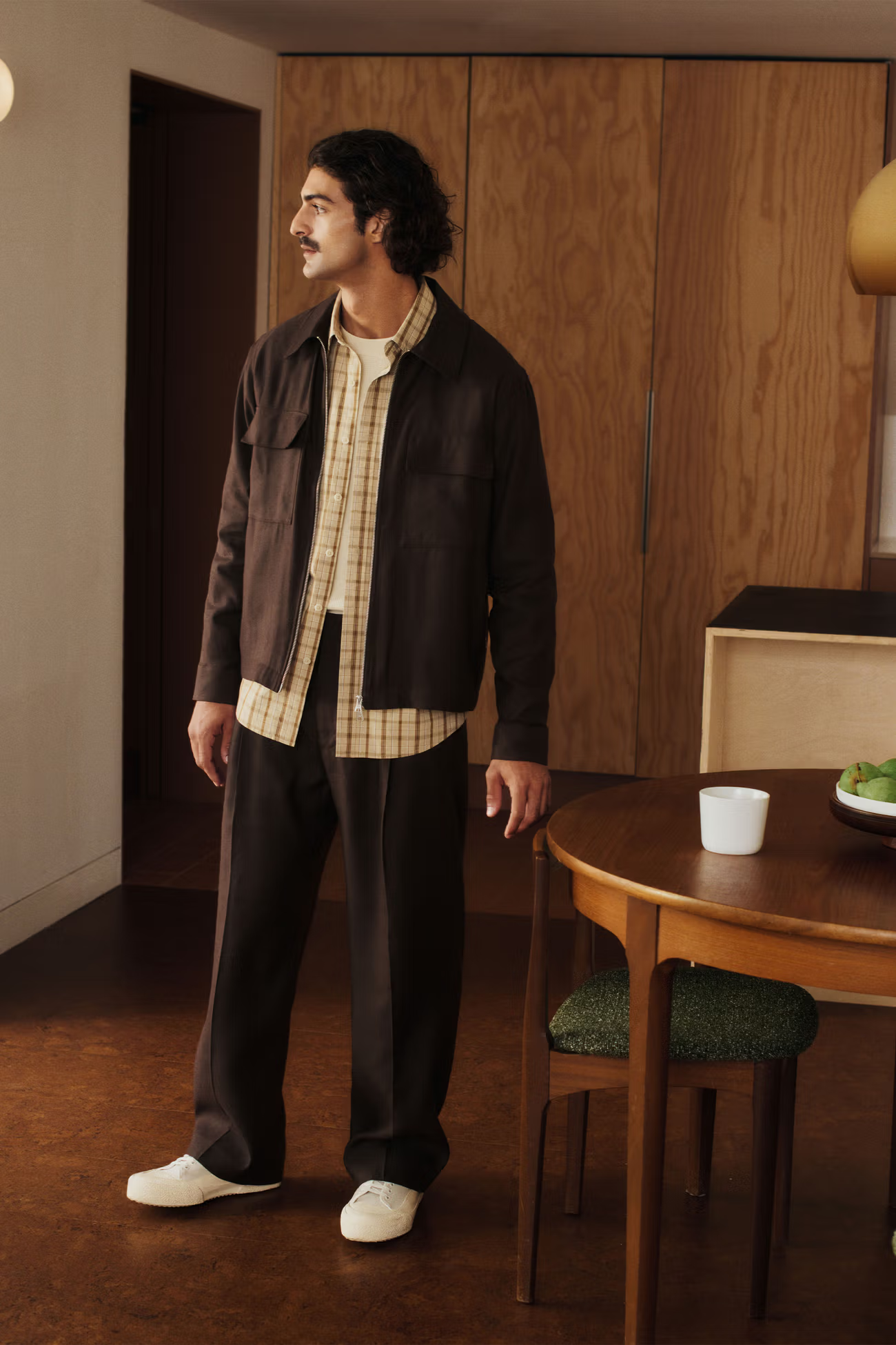 Kay Relaxed fit linen blend Trouser 1808 Deep Truffle
