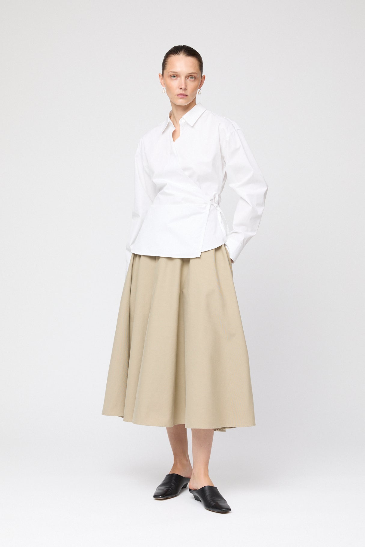 Wrap Poplin Shirt Bright White