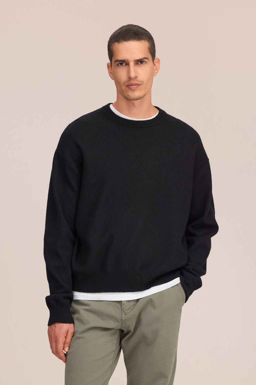 Jasper 60062 Boiled Wool Sweater Black