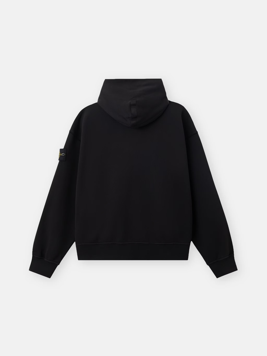 Oversized RAW EDGE ZIP-HOOD BLACK