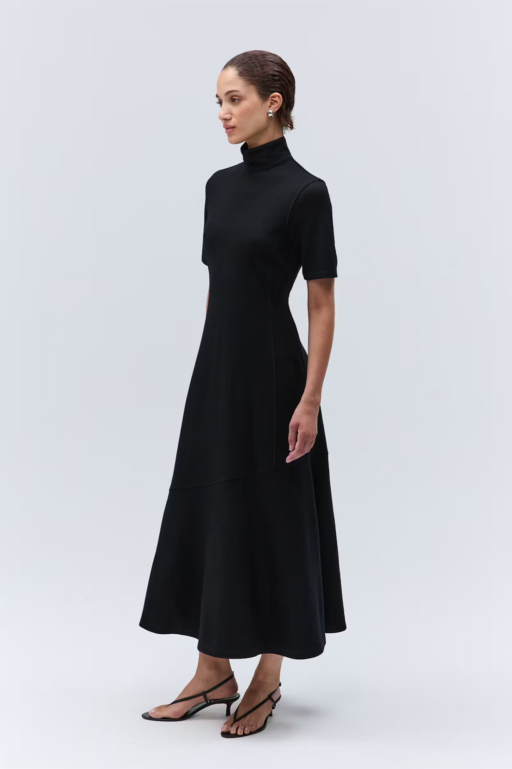 Fayrouz Wool Midi Dress Black