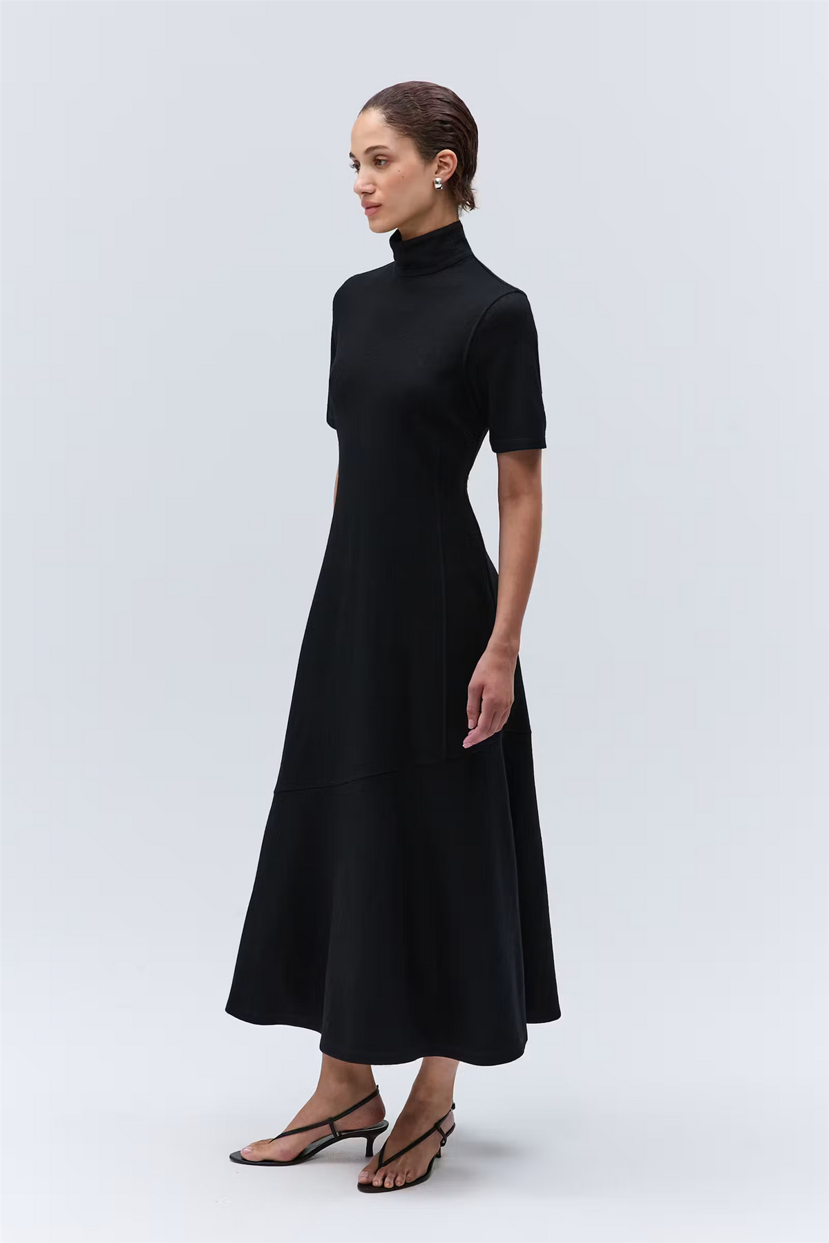 Fayrouz Wool Midi Dress Black