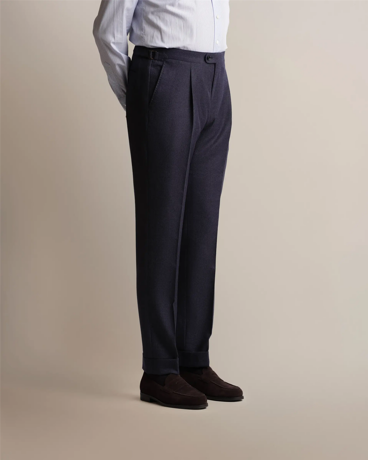 Mod 2 Flannel Glencheck Suit Navy
