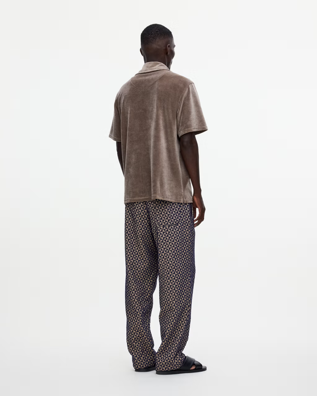 Girona Velour Polo Shirt Taupe Brown