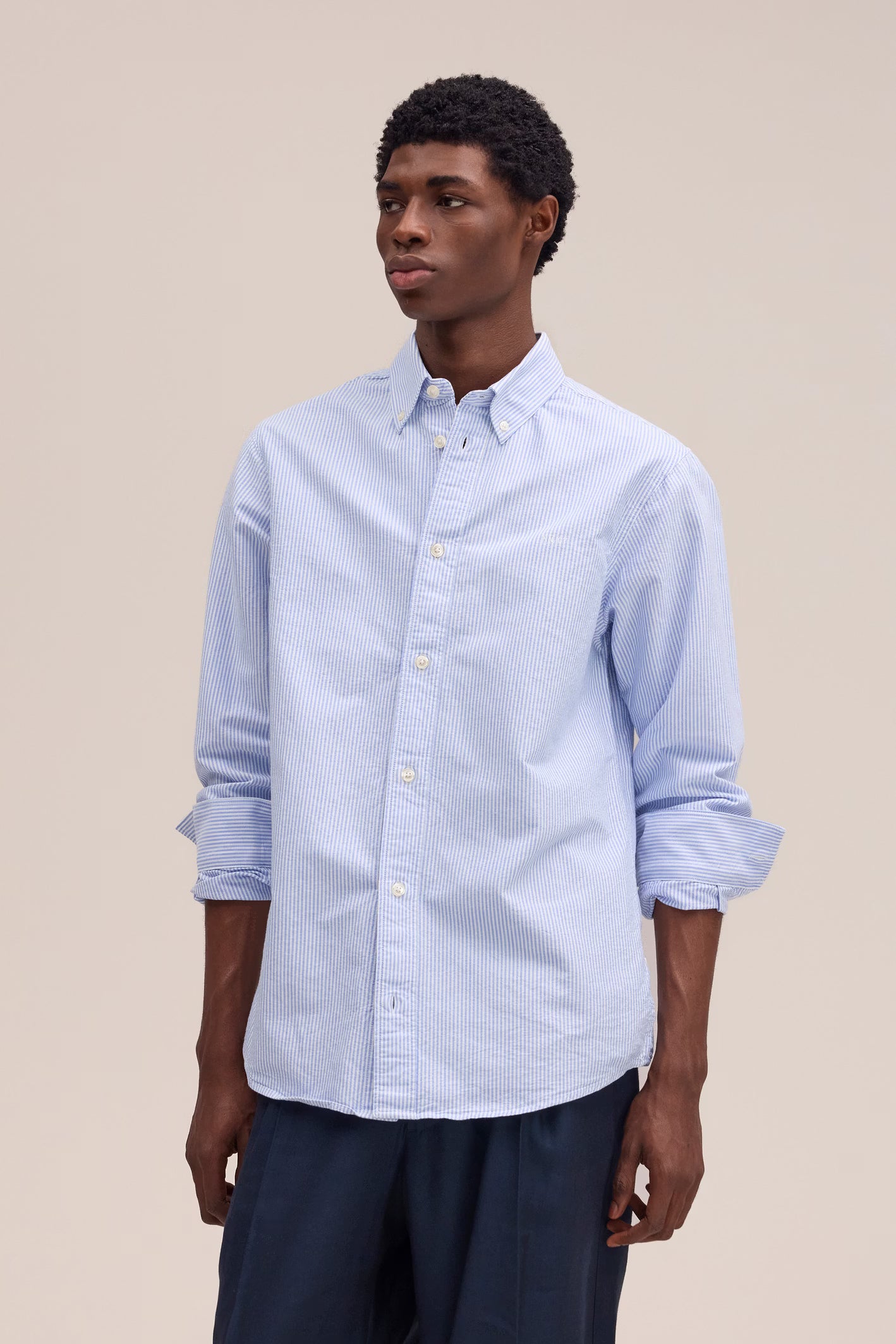 Colby BD 5910 Oxford Shirt Blue Stripe