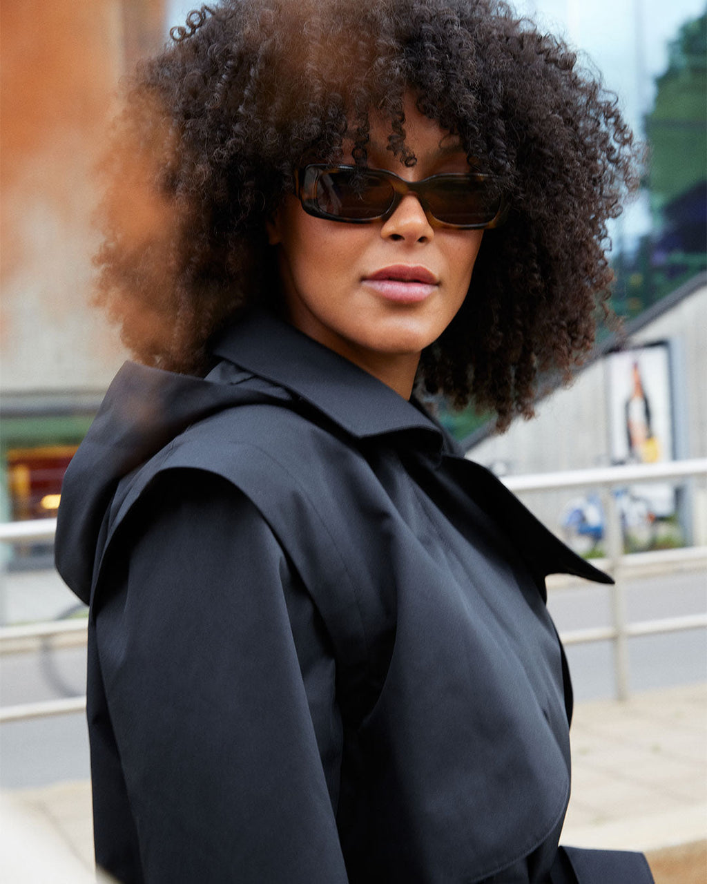 Regndråpe Trench Coat NEW BLACK