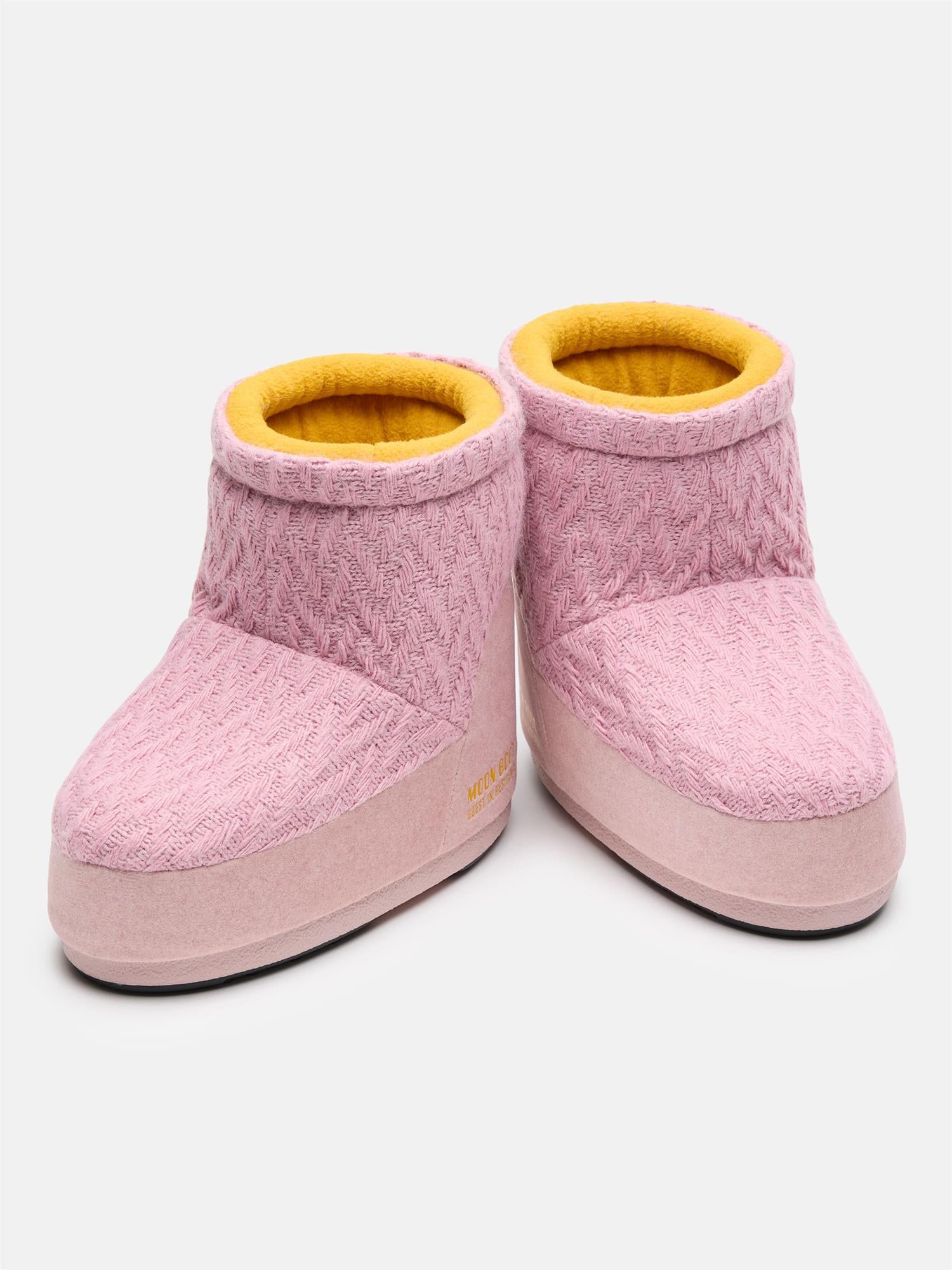 MOON BOOT X GUEST IN RESIDENCE ICON LOW NO LACE KNIT BOOTS Rose