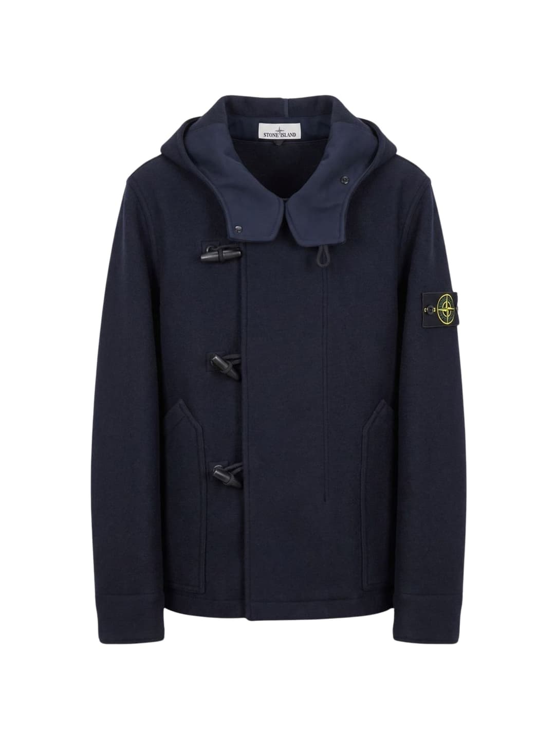 Heavy Wool Cashmere Duffle Jacket NAVY BLUE