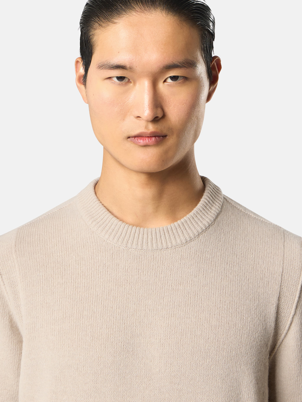 KNITTED LAMBSWOOL SWEATER DESERT