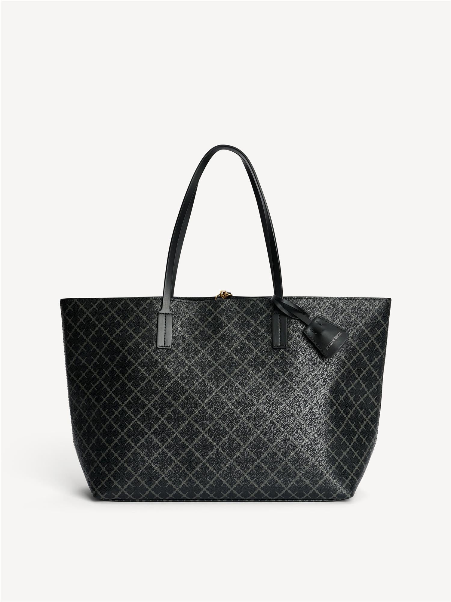 Abigail Printed Tote Bag Charcoal