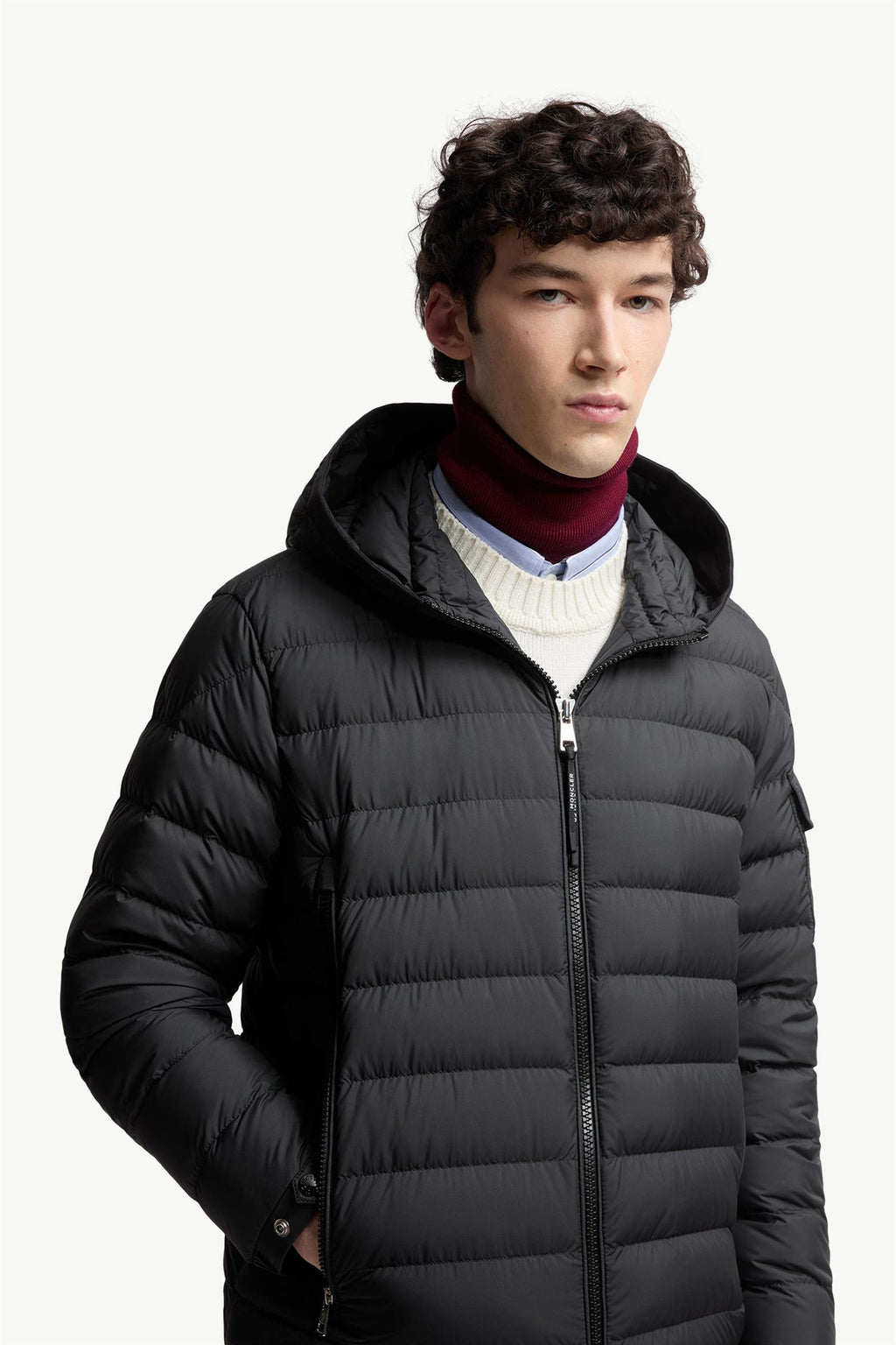 GALION HOODED DOWN JACKET BLACK