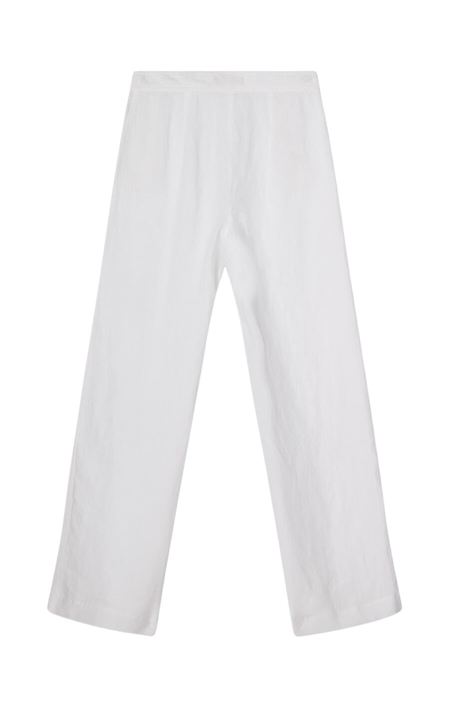 PIM Wide Linen trousers White