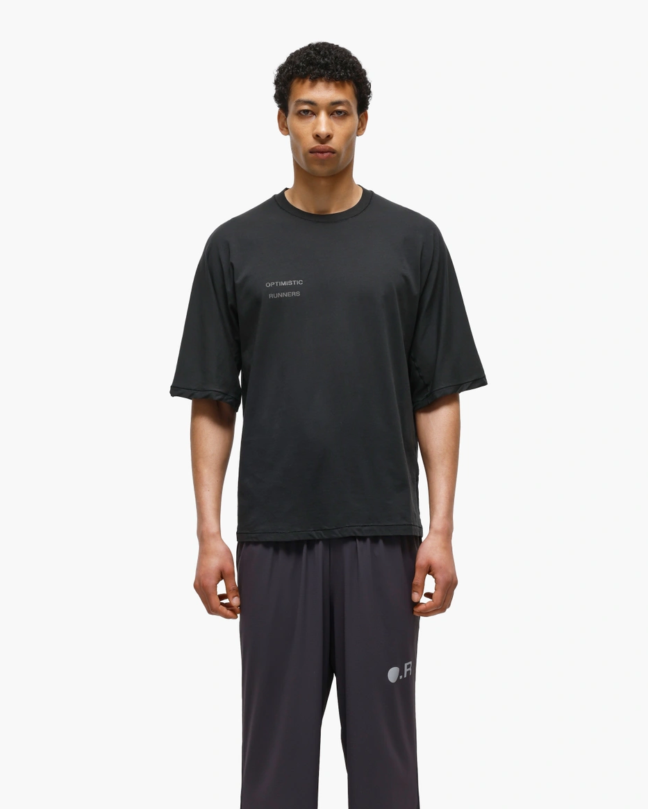 Running Cotton T-Shirt BLACK