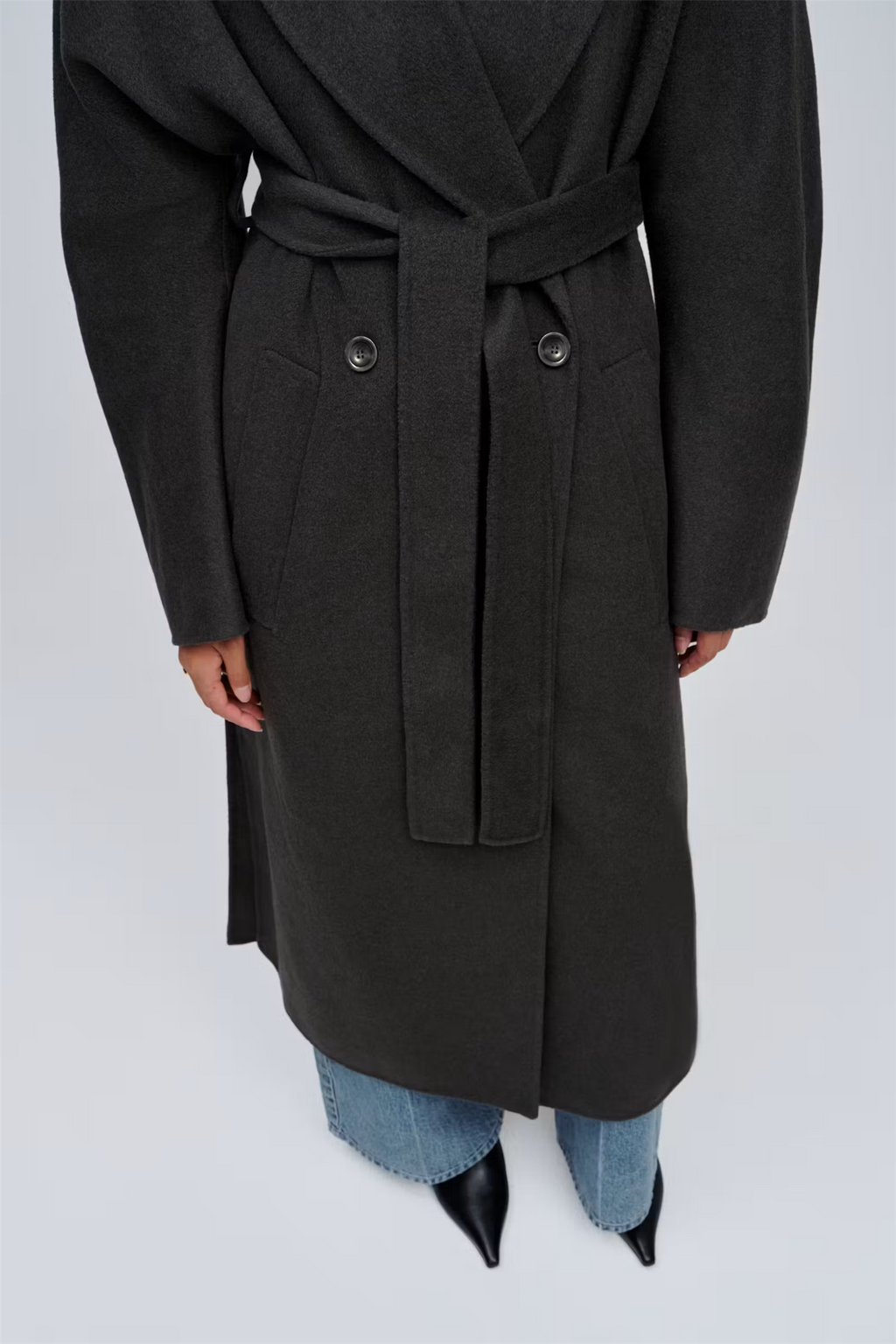 Cybele Wool Coat Seal Grey