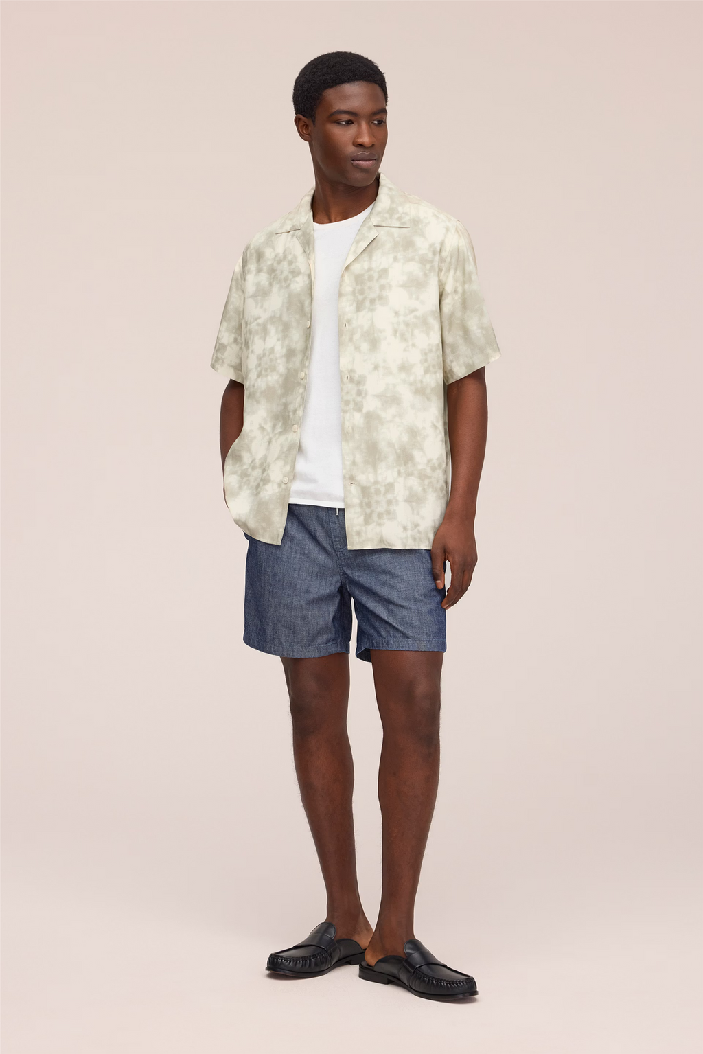 Julio Drapey viscose blend Short Sleeve shirt Green Print