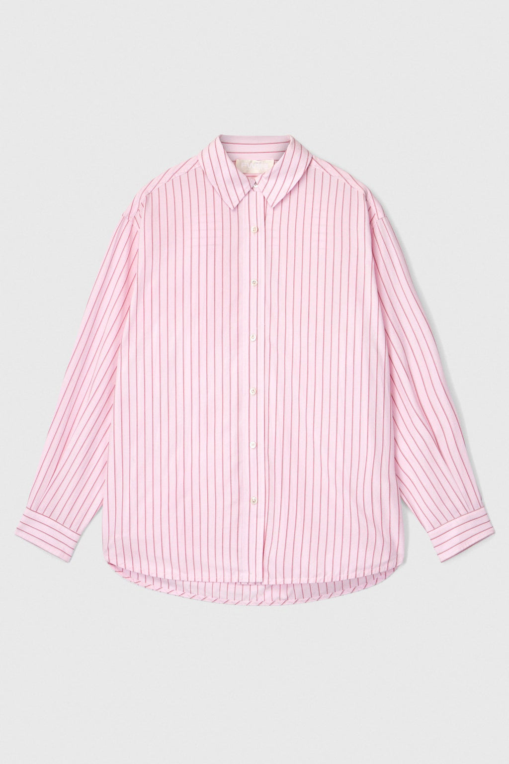 Poplin Workwear Shirt Pink and Red Pinstripe