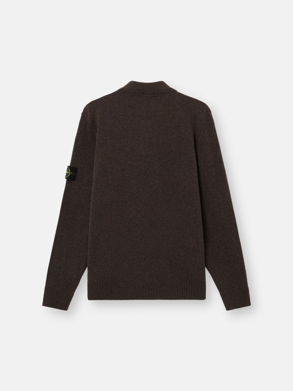 Knitted Wool POLO Sweater LEAD GREY