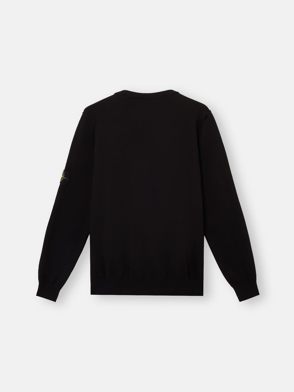 KNITTED ORGANIC COTTON SWEATER BLACK