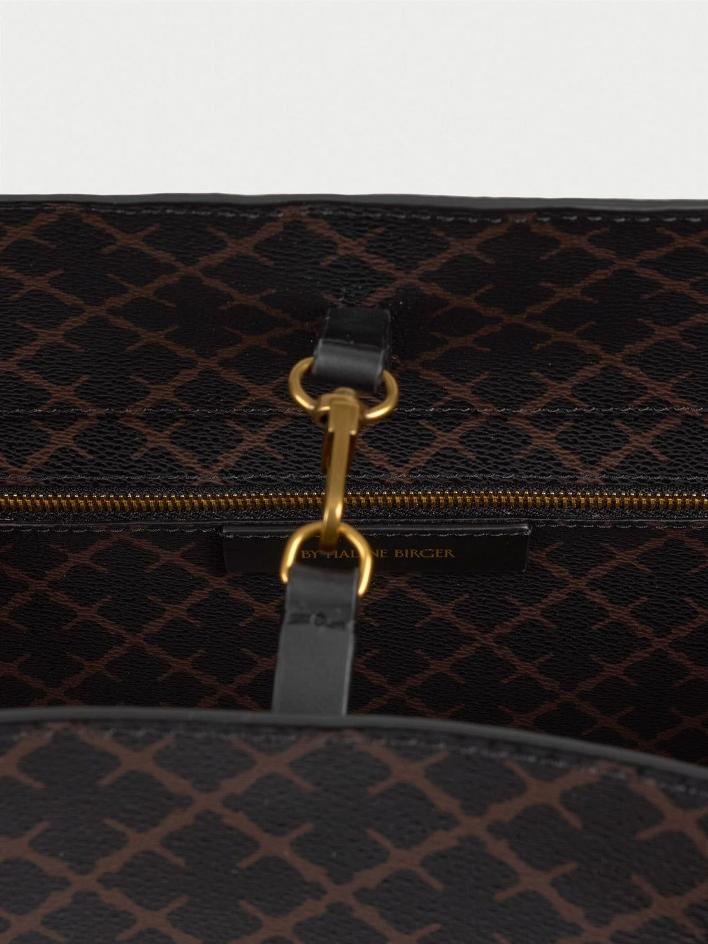 Abi printed tote bag Dark Chokolate