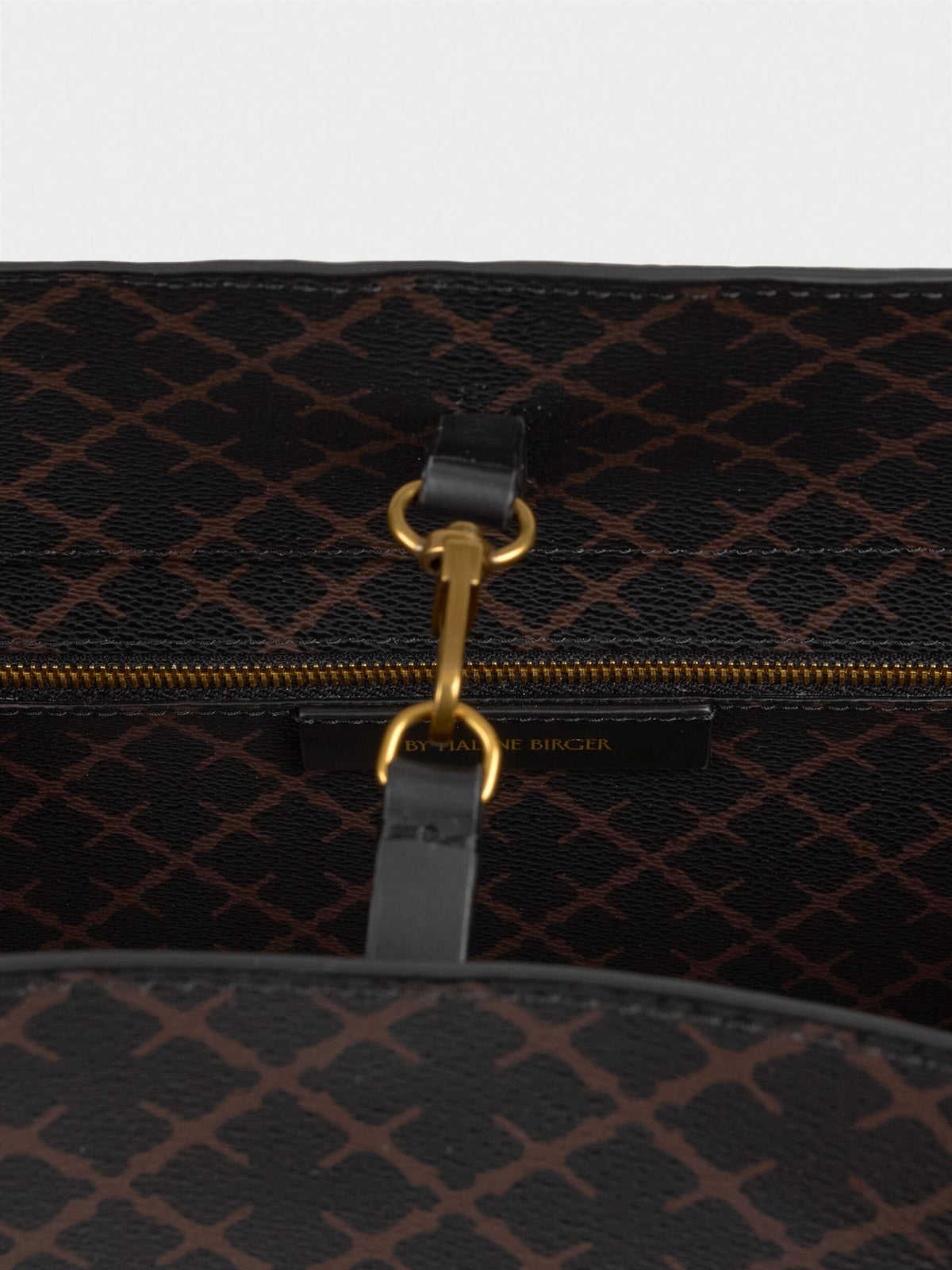 Abi printed tote bag Dark Chokolate