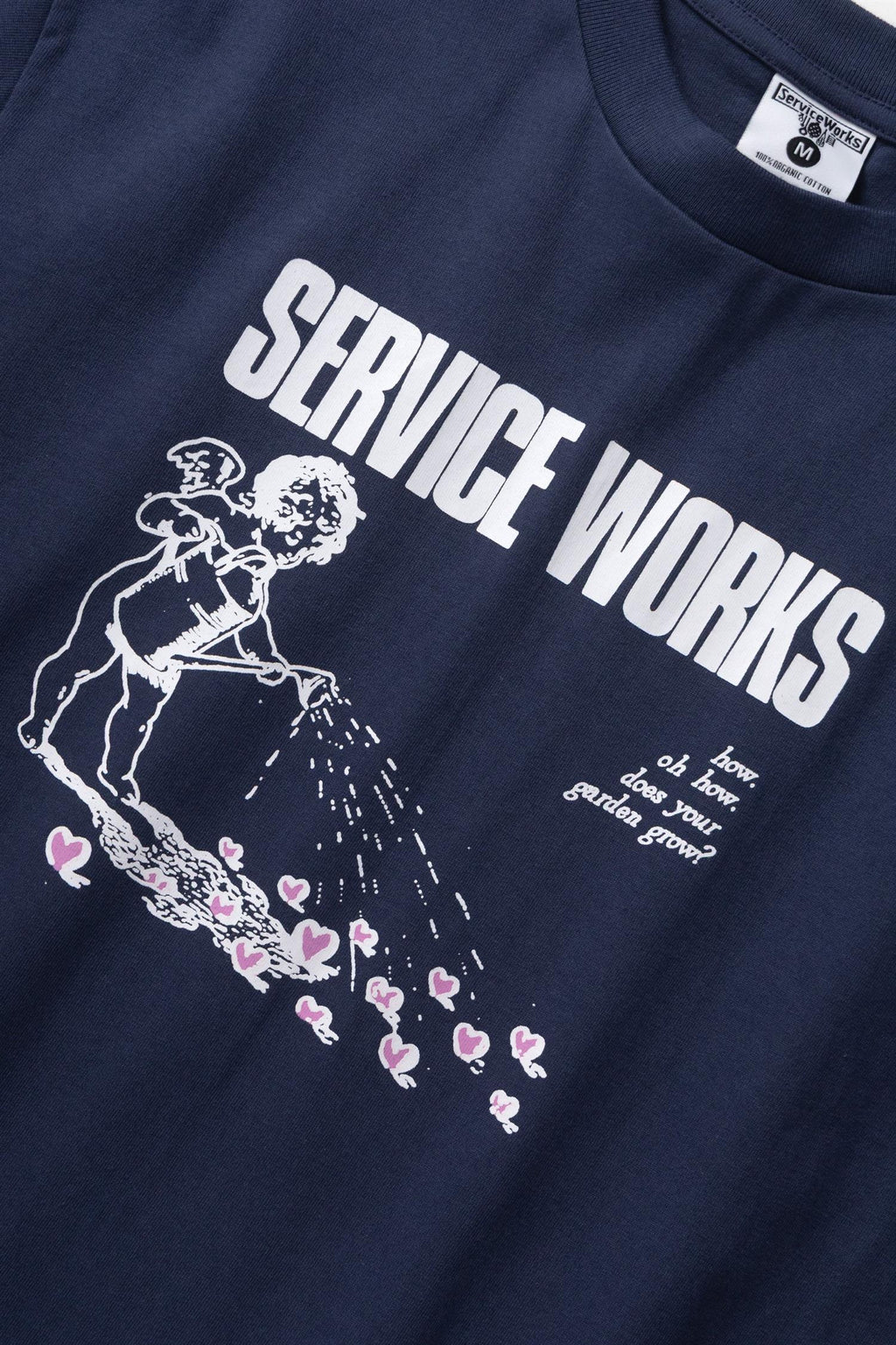 Garden Front Print T-shirt Navy
