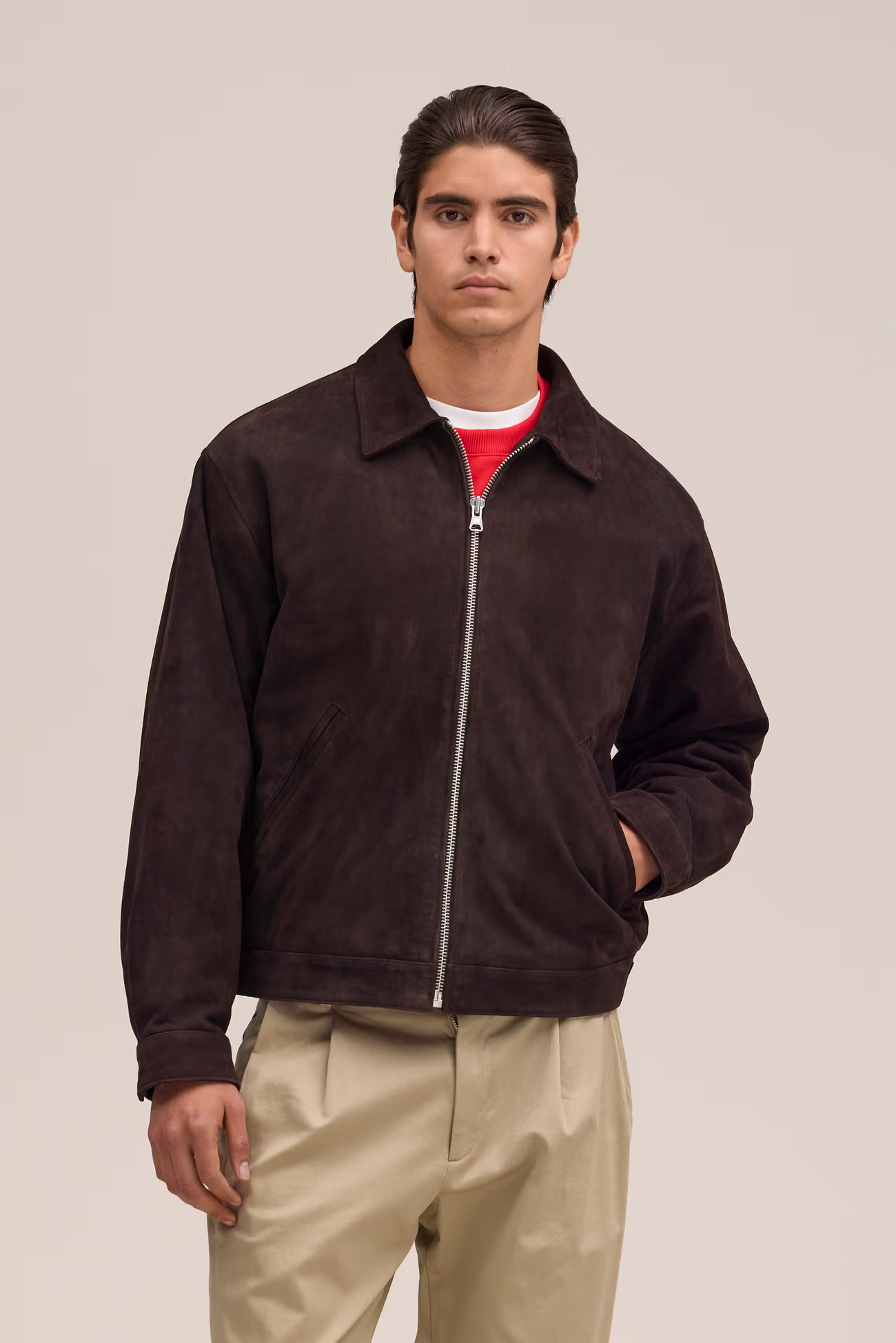 Petrus Suede Jacket 80030 Deep Truffle