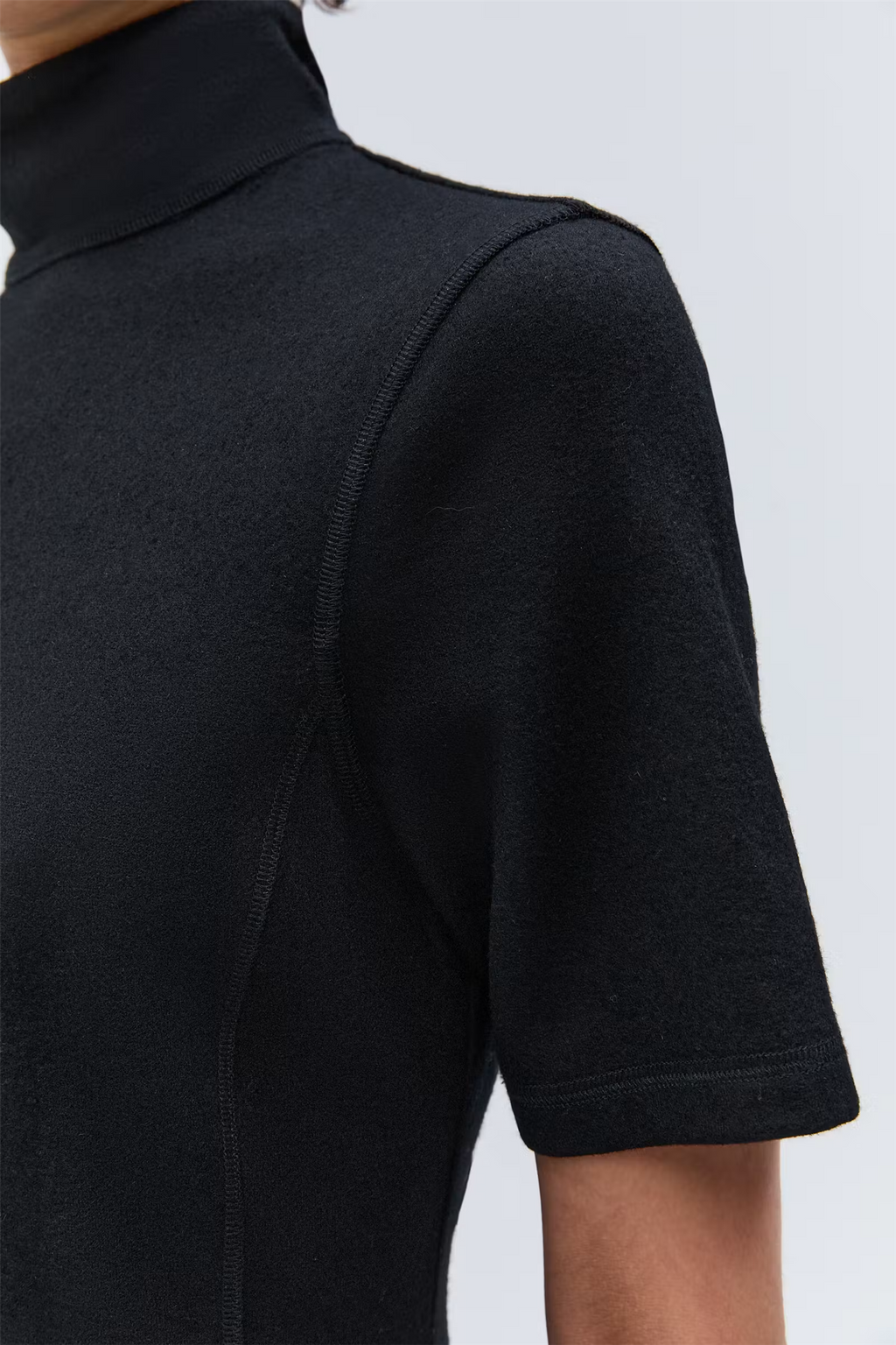 Fayrouz Wool Midi Dress Black