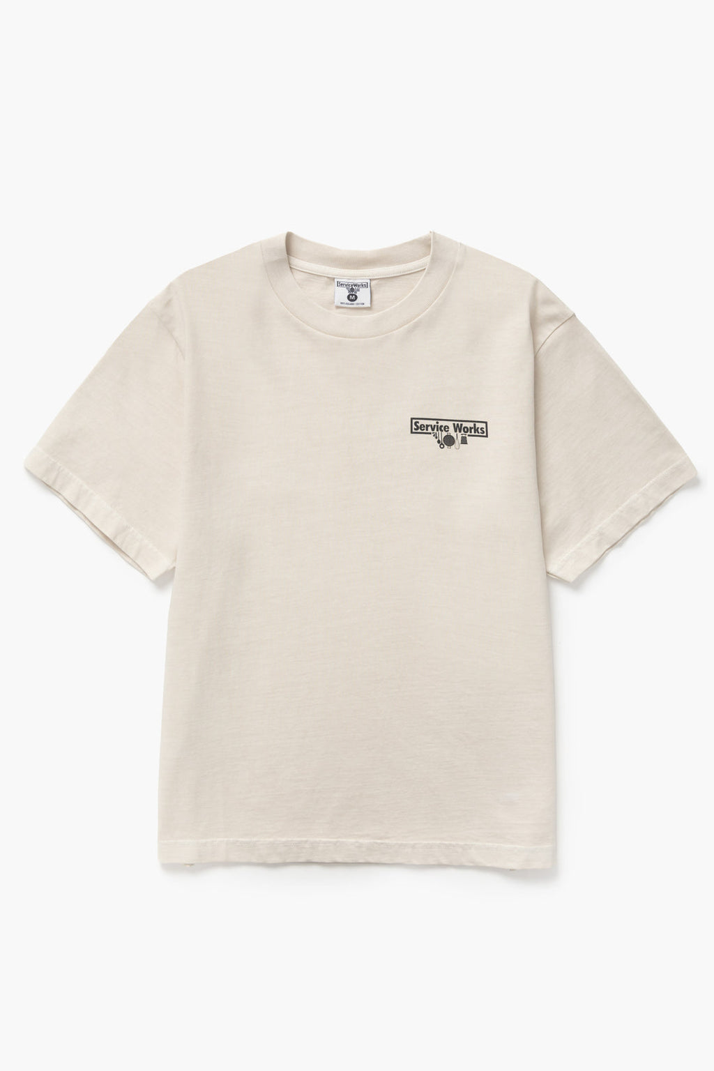 Pigment Dyed Trademark T-shirt Natural