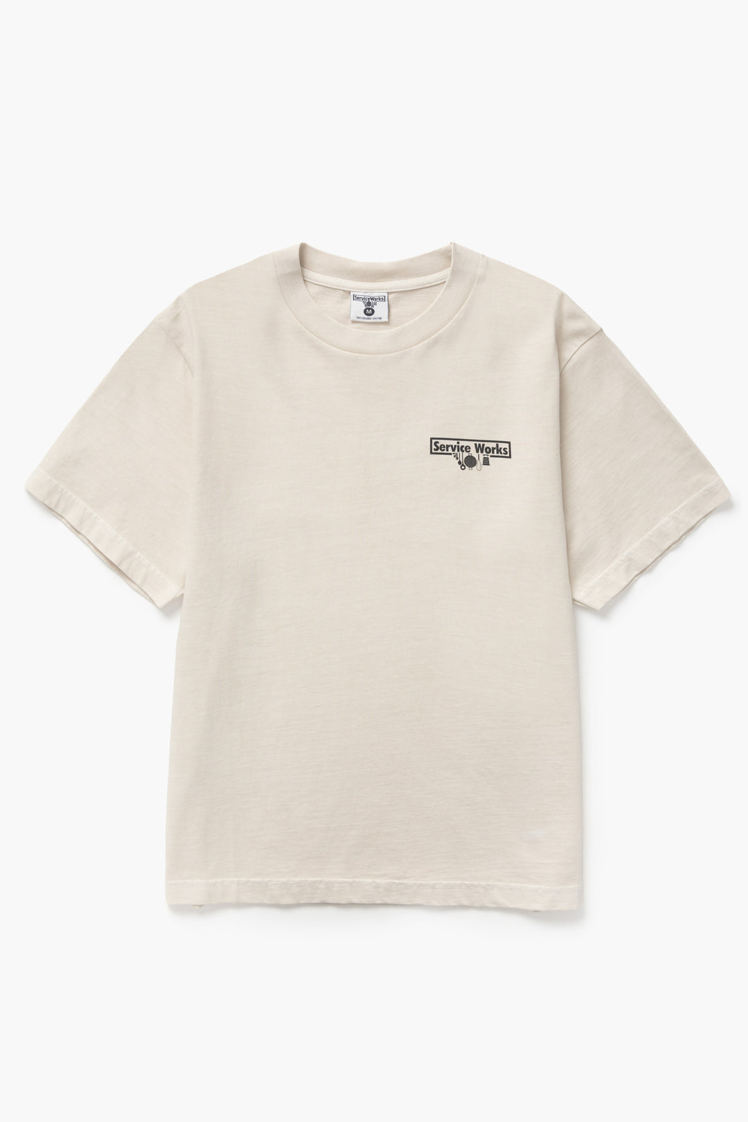 Pigment Dyed Trademark T-shirt Natural