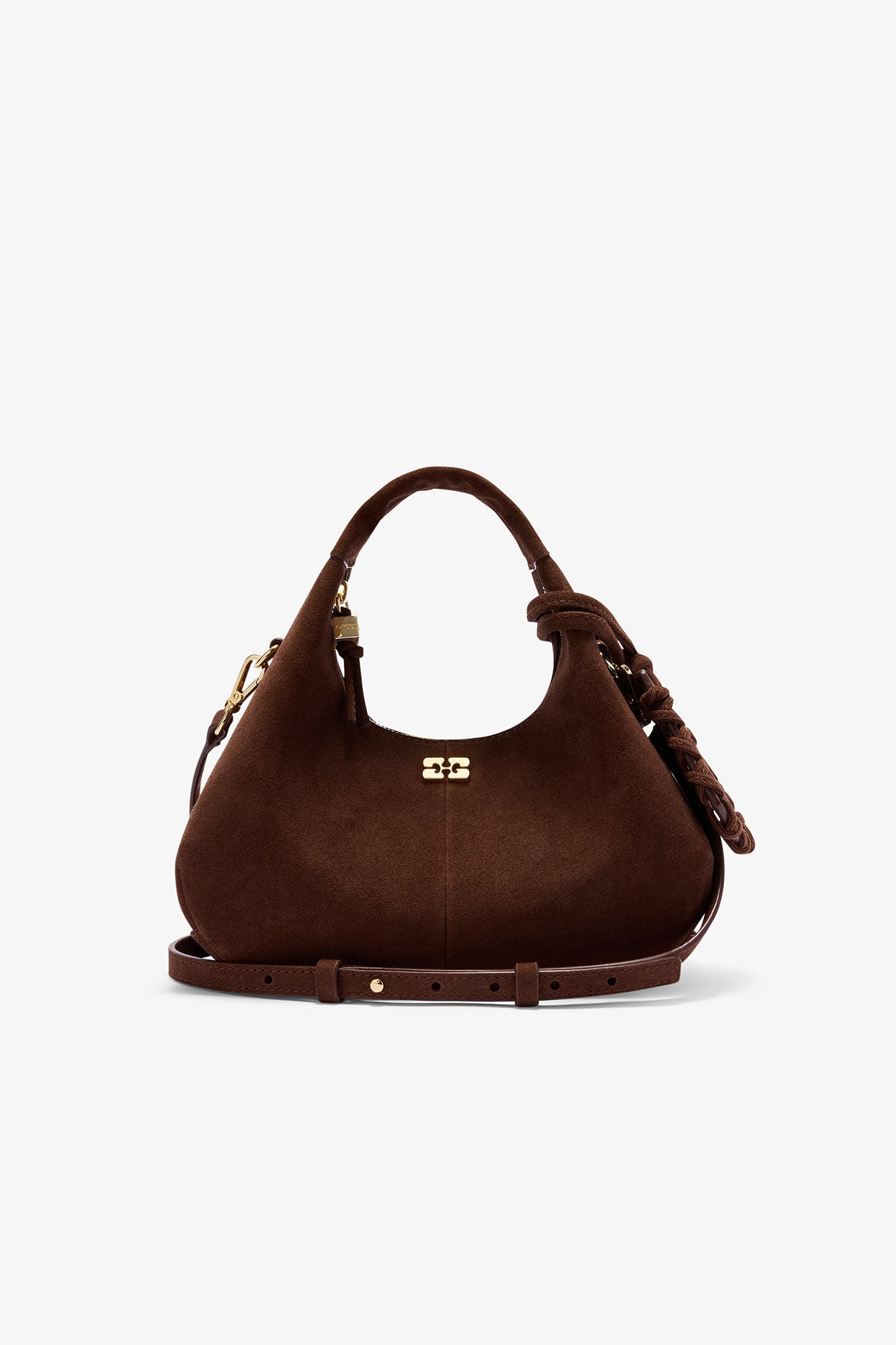 Hobo Mini Suede Leather Bag Chicory Coffee