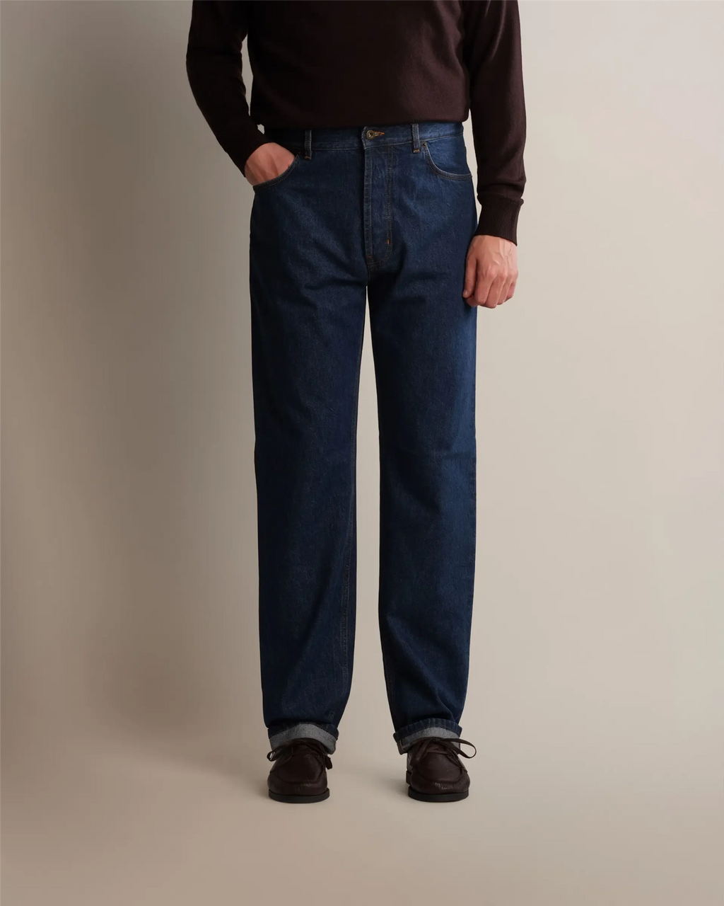 Cavour Regular Straight Leg Jeans Navy