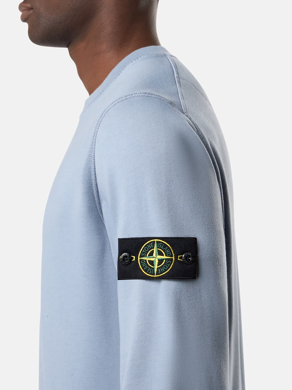 ORGANIC COTTON FLEECE SWEATSHIRT AVIO BLUE