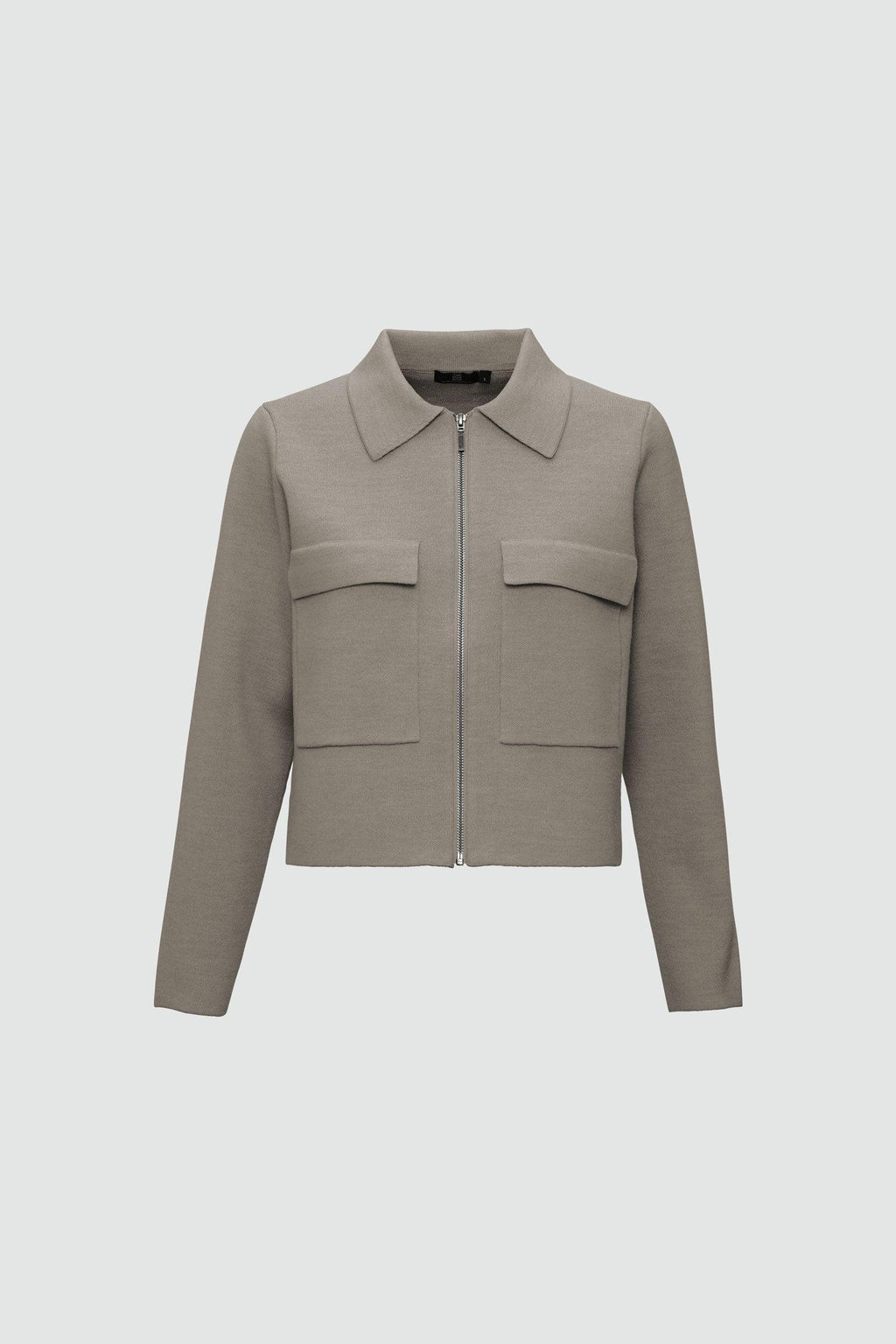 Cut Knitted Wool Jacket Sand