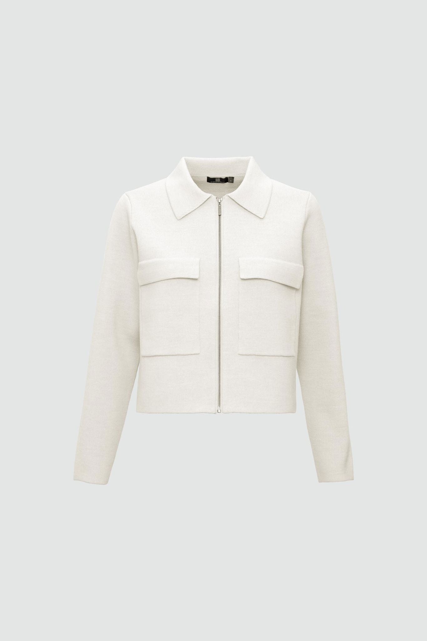 Cut Knitted Wool Jacket Neutral White