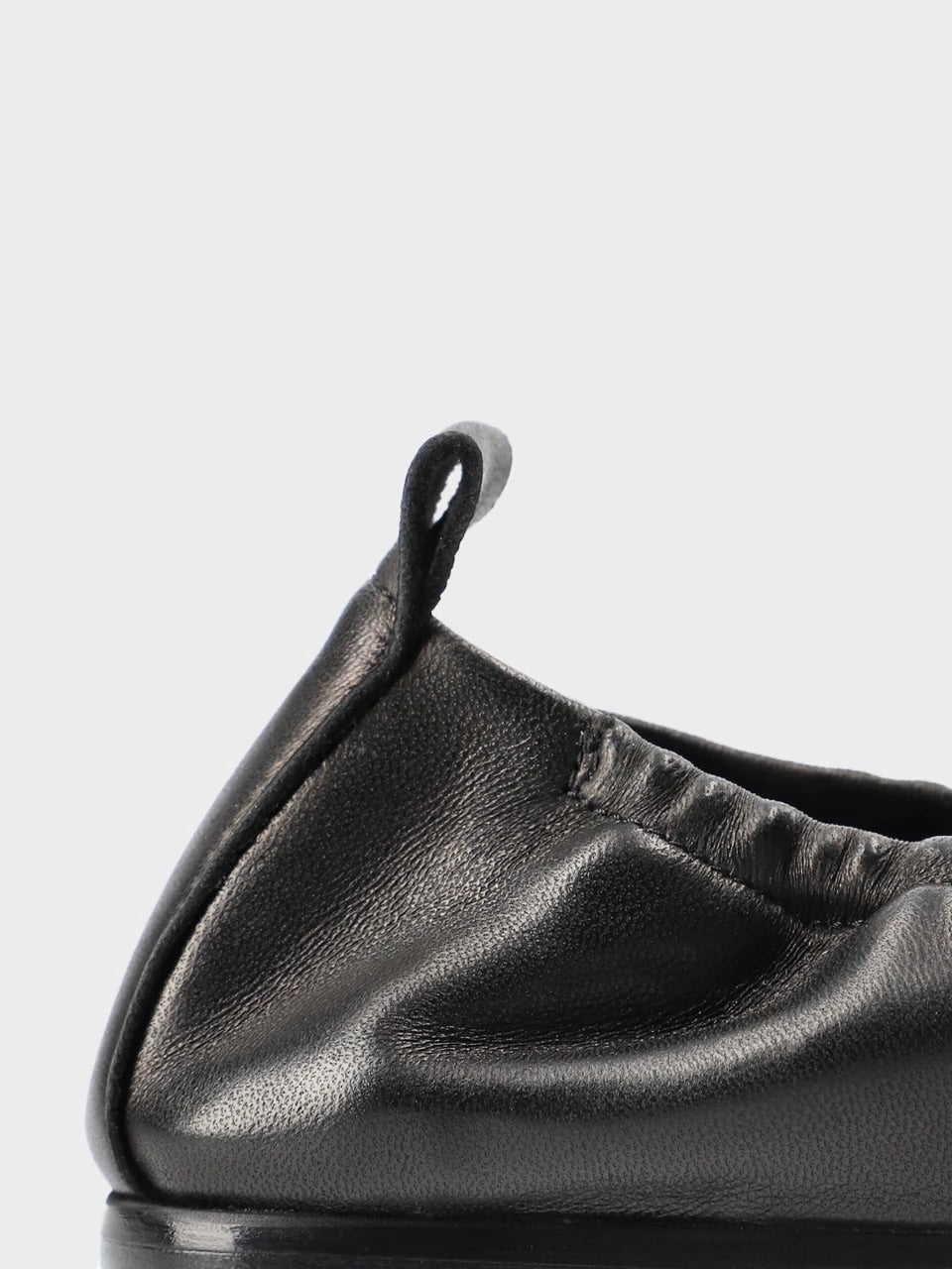 CPH884 Leather Ballerina Flats Black