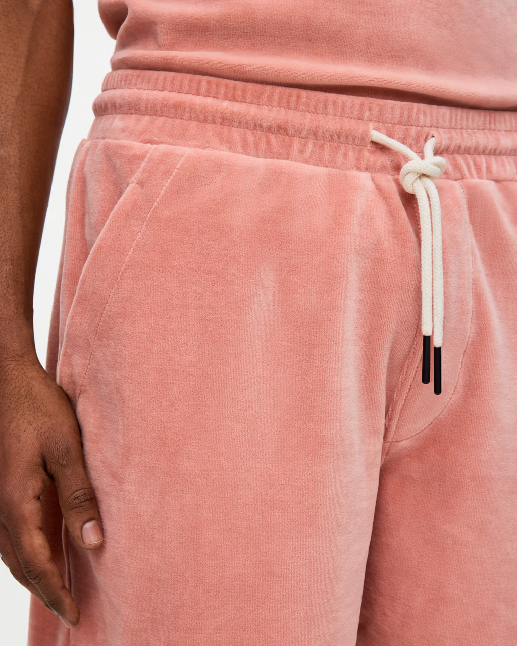 Cameo Velour Shorts Peach pink