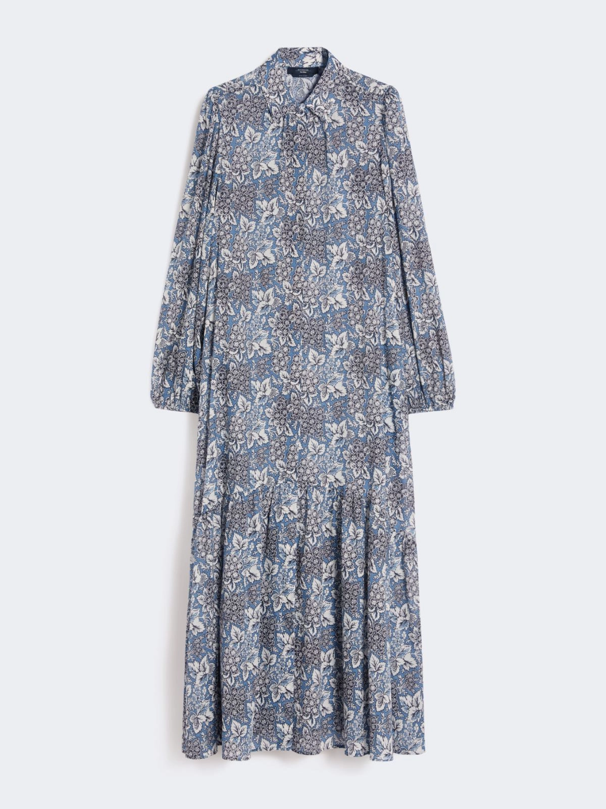 OBOLI Voile Patterned Shirt Dress NAVY